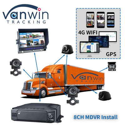 1080p HDD 8ch Mobile DVR 4g GPS WIFI MDVR Kit Camera System For Vehicle Tracker Car Security