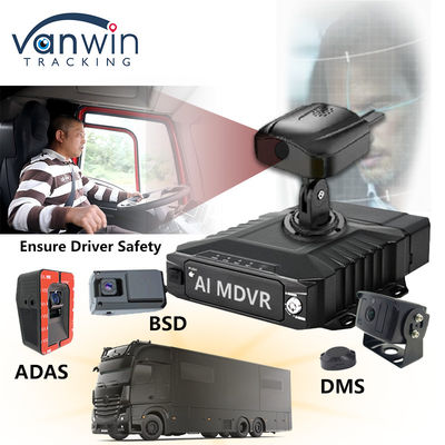H.265 8CH HDD Mobile DVR Advanced Driving DSM ADAS BSD AI Pedestrian Sensor Monitoring System