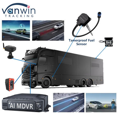 H.265 8CH HDD Mobile DVR Advanced Driving DSM ADAS BSD AI Pedestrian Sensor Monitoring System