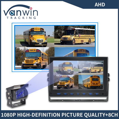 9 Inch 8 Channel AHD Monitor Video 1080P Car LCD IPS Monitor for Bus Truck Trailer