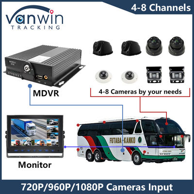 AHD 8CH HDD Remote Control Mobile DVR 1080P 4g GPS Function Vehicle Safety Monitoring Cmsv6 MDVR