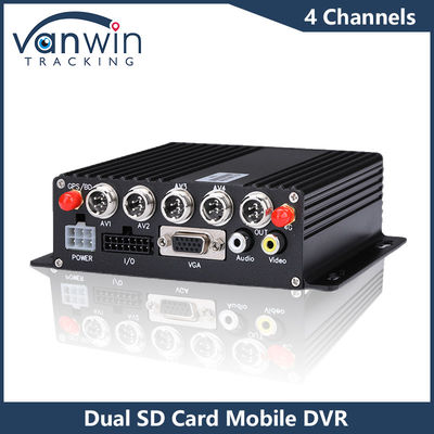 4CH HD Car Cameras Dual SD Card Mobile DVR 4G GPS 1080P MDVR H.265 Video Recorder