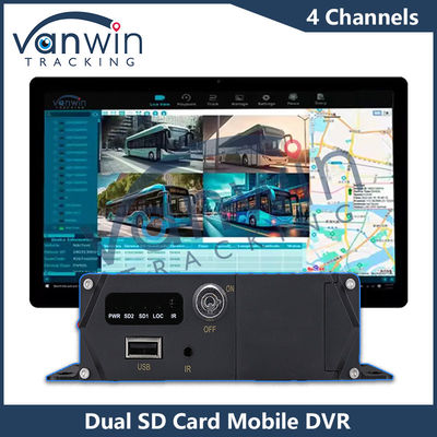4CH HD Car Cameras Dual SD Card Mobile DVR 4G GPS 1080P MDVR H.265 Video Recorder