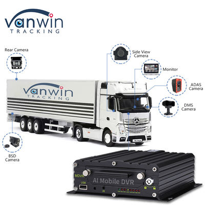 ADAS DMS BSD AI Vehicle Fleet Cam Car With 8CH WiFi GPS 4G Live View Mobile DVR For Car