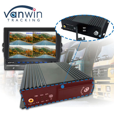 MAX 512GB Dual SD Card Storage 4CH Mobile DVR With 4G GPS 1080P Full HD SD Card Mdvr