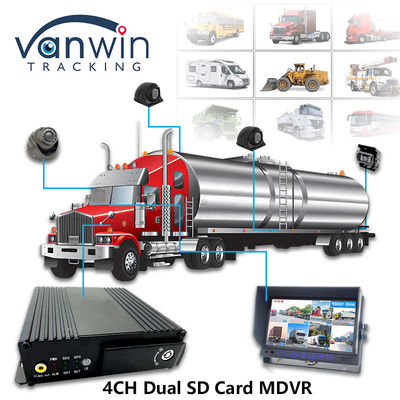 MAX 512GB Dual SD Card Storage 4CH Mobile DVR With 4G GPS 1080P Full HD SD Card Mdvr