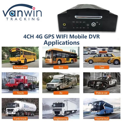 4 Channel HDD SSD Mobile DVR 1080P 4G WiFi GPS MDVR Vehicle Camera Car CCTV System