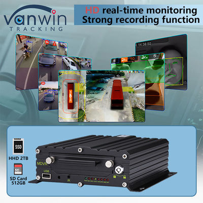 8CH AI BSD ADAS DMS MDVR System HD 1080P HDD Mobile DVR With 4G GPS WIFI Function