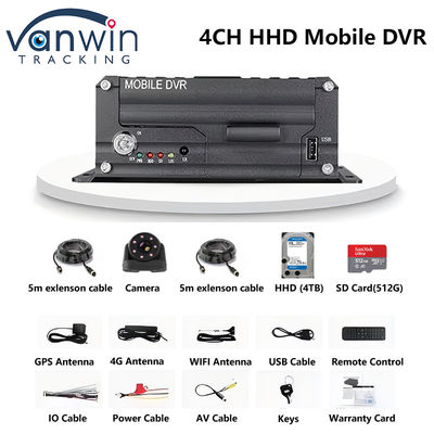 4CH 5G CMSV6 System AI Mobile DVR With GPS ADAS BSD DMS H.265 MDVR for Car CCTV Monitor