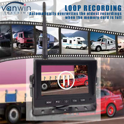 5 Inch Digital HD DVR Wireless Truck Backup Camera Monitor System Quad View Screen