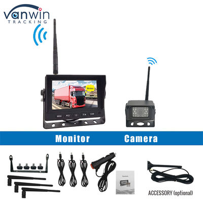 5 Inch Digital HD DVR Wireless Truck Backup Camera Monitor System Quad View Screen