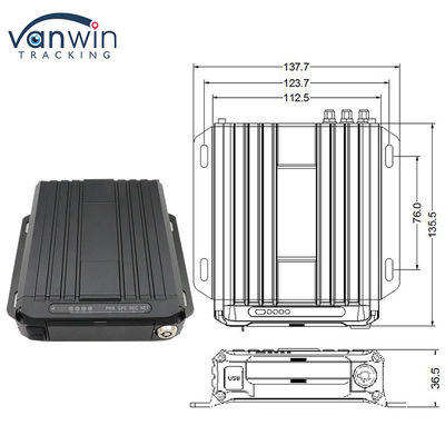 OEM ODM Real Time 4CH GPS Mobile DVR With 4G 1080P WiFi Dual SD Card MDVR For Bus