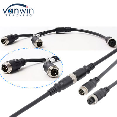 6 Pin Aviation Female To Dual 4P Male Aviation Adapter Cable For Vehicle Security System