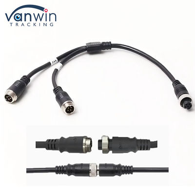 6 Pin Aviation Female To Dual 4P Male Aviation Adapter Cable For Vehicle Security System