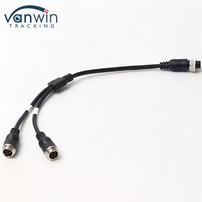 6 Pin Aviation Female To Dual 4P Male Aviation Adapter Cable For Vehicle Security System