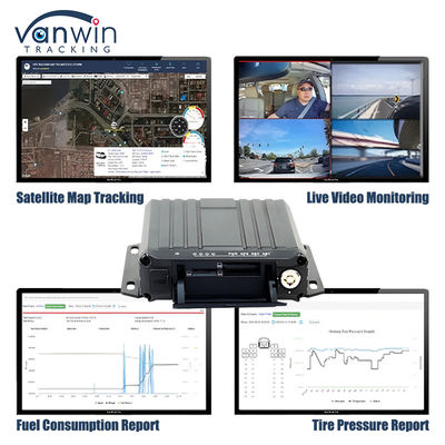 4CH 1080P Dual SD Card Mobile DVR Support Oil Sensor 4G Real Time Video Monitoring GPS Tracker