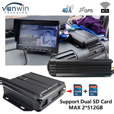 4CH Dual SD Card Mobile DVR Mini Size Car Black Box in Vehicle CCTV 4G GPS MDVR