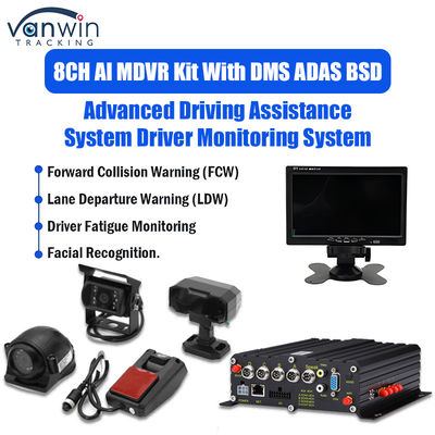 8CH 1080p 4G AI Mobile DVR With ADAS DMS BSD Camera System GPS Mobile DVR For Truck