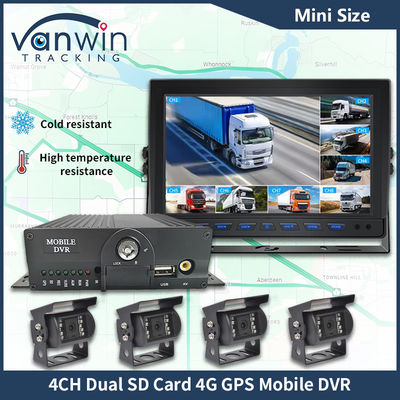 H.265 4CH Full HD Mobile DVR Live Stream Blackbox Recorder 4G Wifi GPS Vehicle CCTV