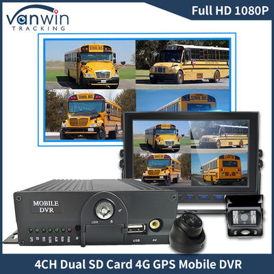 H.265 4CH Full HD Mobile DVR Live Stream Blackbox Recorder 4G Wifi GPS Vehicle CCTV