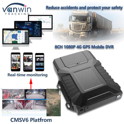 8CH Video Surveillance HDD Mobile DVR With 4G GPS WIFI MDVR For Real Time Monitoring