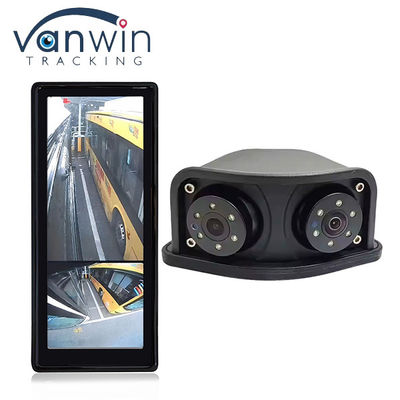 HD IR Night Vision Waterproof 1080P Dual Lens Side View Blind Area Rearview Mirror Rear View Backup Camera for Bus