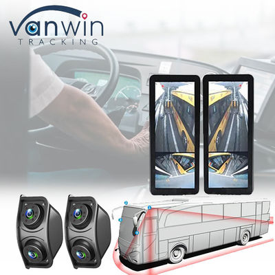 HD IR Night Vision Waterproof 1080P Dual Lens Side View Blind Area Rearview Mirror Rear View Backup Camera for Bus