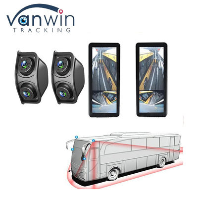 HD IR Night Vision Waterproof 1080P Dual Lens Side View Blind Area Rearview Mirror Rear View Backup Camera for Bus