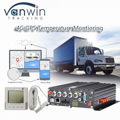 Wireless 4CH 4G GPS Video Recorder Temperature Monitoring For Refrigerated Vehicles