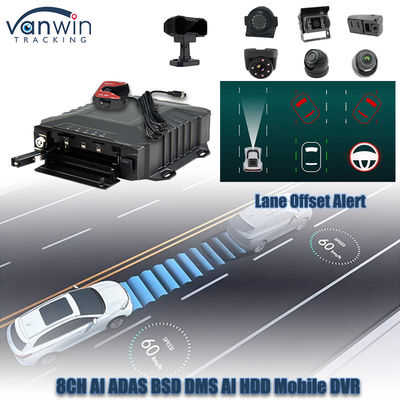 8CH 1080P Ai HDD Mobile DVR Real Time Monitoring And Tracking 4G Ai Adas DMS MDVR CCTV System