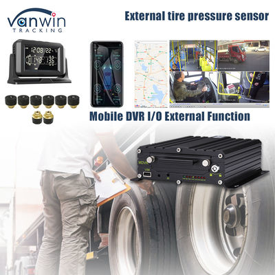 4G GPS Mobile DVR Support 4 / 8 / 10 Tire Pressure Real Time Monitoring Intelligent System