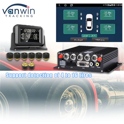 4CH GPS 4G Real Time Monitoring Mobile DVR External Tire Pressure Alarm Monitor System