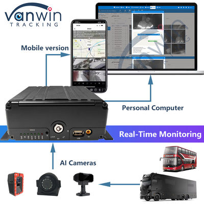 8CH AI Mobile DVR With ADAS DMS BSD 4G And GPS vehicle black box For Vehicle Security
