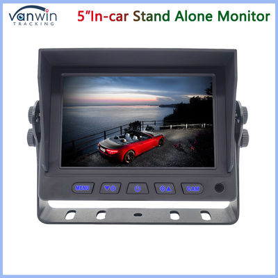 Mini 5 Inch Car TFT Monitor 2 Ways AHD 1080P 720P CVBS Mixed Video Inputs with U Shape Bracket