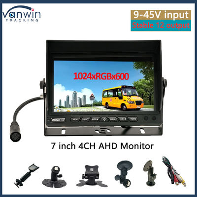 7 - Inch Car Monitor with VGA Input – CCTV Security Screen with Sun Visor & U-Mount Bracket for Vehicle Surveillance