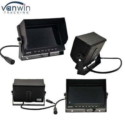 7 - Inch Car Monitor with VGA Input – CCTV Security Screen with Sun Visor & U-Mount Bracket for Vehicle Surveillance