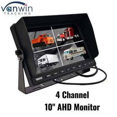 Black High Definition 4 Channel Car Monitor 7 "9" 10" Size Optional For A Variety Of Vehicles System PAL / NTSC