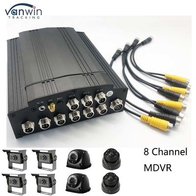 Full Hd 1080P 8CH Mobile DVR SD Card 4G GPS H.265 CMSV6 Bus Truck DVR Security System