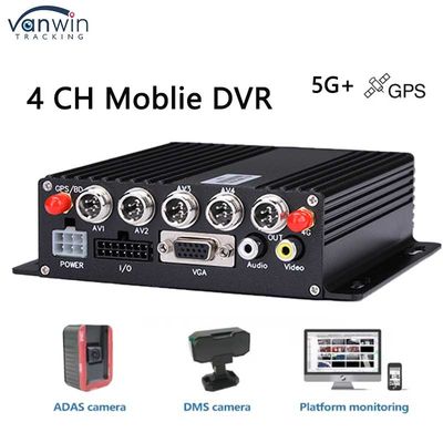 4 Channel Car DVR with 5G GPS AHD Camera SD Card Video Recorder for Truck Bus