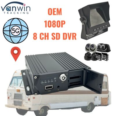 8 Channel SD Card MDVR 5G GPS Vehicle Tracker 1080P Video Recorder For Truck Bus Van Support OEM Service