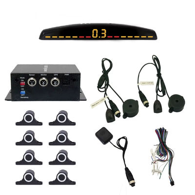 LCD Display 12 Sensors Reverse Backup Assistance Radar Monitor Parking System for 5M Heavy Trucks
