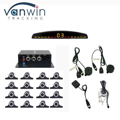 LCD Display 12 Sensors Reverse Backup Assistance Radar Monitor Parking System for 5M Heavy Trucks
