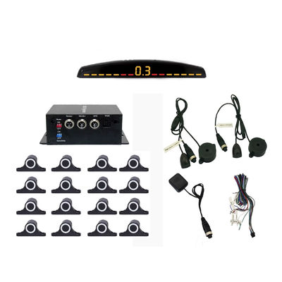 LCD Display 12 Sensors Reverse Backup Assistance Radar Monitor Parking System for 5M Heavy Trucks