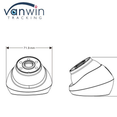 2MP 3MP IPC AHD IP69K Waterproof Wide Viewing Vehicle Dome Camera for Bus Trucks TV System PAL/NTSC