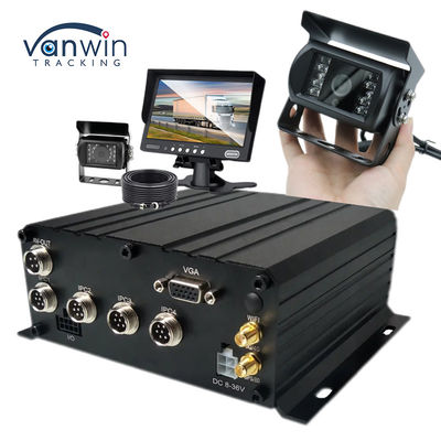 In-Vehicle 4CH AHD 1080P Mobile Surveillance System with HDD Storage & HD Monitoring Display