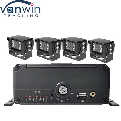 In-Vehicle 4CH AHD 1080P Mobile Surveillance System with HDD Storage & HD Monitoring Display