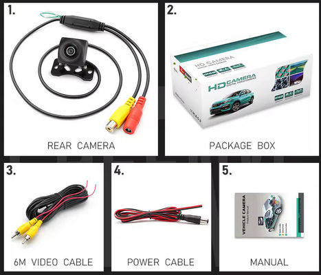 1080P AHD 170° Car Rear View Camera Vehicle Reverse Black Fisheye Lens Waterproof Night Vision Universal