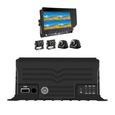 4 Channel AI MDVR with GPS Vehicle Tracker Blind Spot Detection Vehicle Mounted Hard Disk Recorder