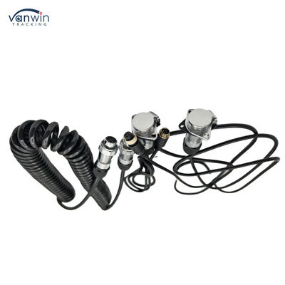 4 Pin Female to Plug Custom Spring Wire waterproof trailer cable camera for Truck Forklift