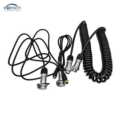 4 Pin Female to Plug Custom Spring Wire waterproof trailer cable camera for Truck Forklift